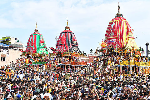 Ratha Yatra procession in Puri